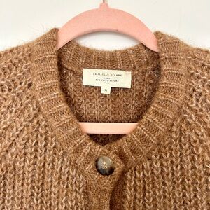 Sezane Emile Cardigan Mottled Camel M